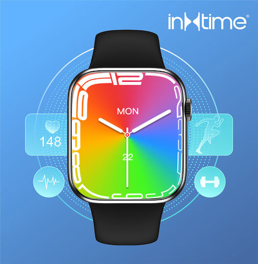 INTIME 7 Max Smartwatch with Heart Rate Monitor (Black) view 2