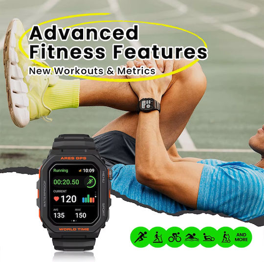 Zeblaze Ares GPS 47mm Smartwatch with Heart Rate Monitor (Black) view 5
