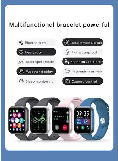 T99 Smartwatch with Heart Rate Monitor (Pink) view 7