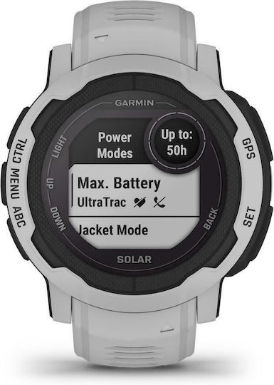 Garmin Instinct 2 Solar 45mm Waterproof Smartwatch with Heart Rate Monitor (Mist Gray)