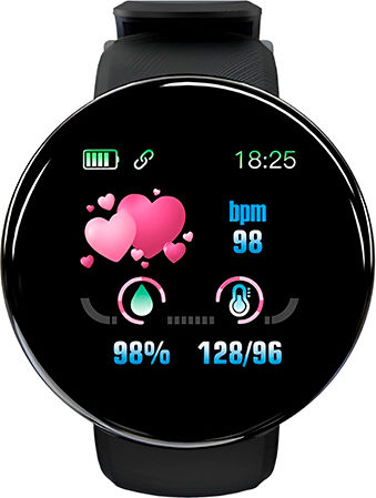 WATCHLITE Smartwatch with Heart Rate Monitor (Black)