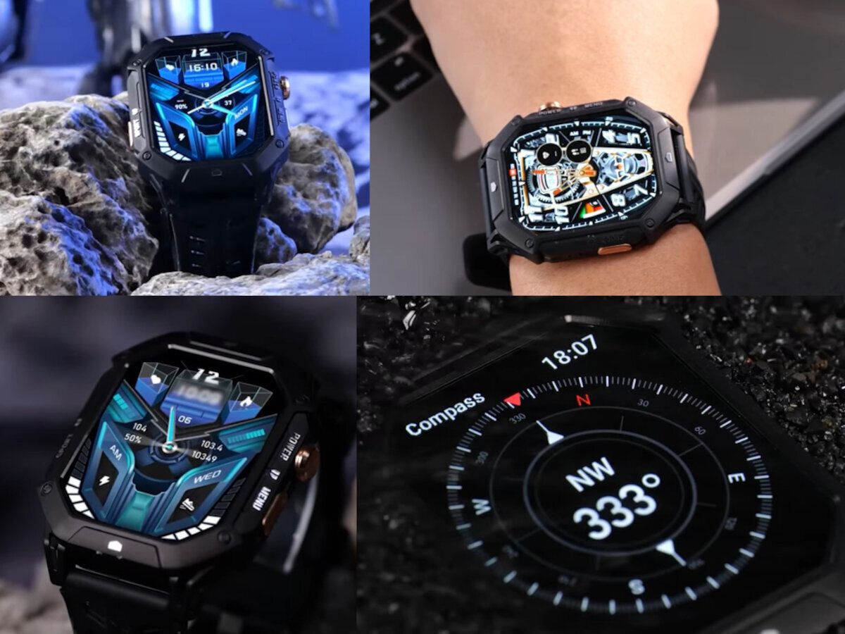 Cubot X1 Aluminum Smartwatch with Heart Rate Monitor Black view 9