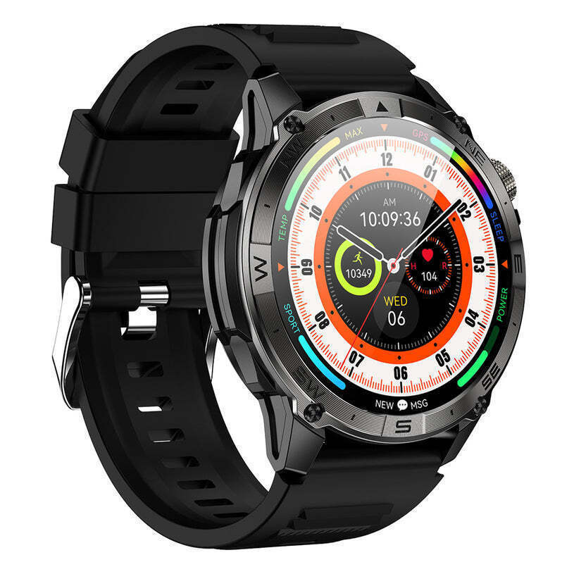 Xmart HK08 Smartwatch with Heart Rate Monitor (Black) vista 3