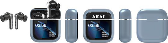 Akai Proffesional BTE-J600BL In-ear Bluetooth Handsfree Earphones with Charging Case Blue view 4