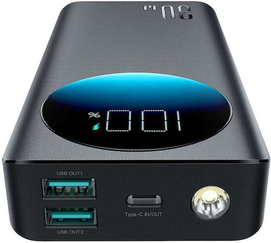 Joyroom JR-PBF03 Power Bank 30000mAh 30W with 2 USB-A Ports and USB-C Port Quick Charge 3.0 Black vue 4