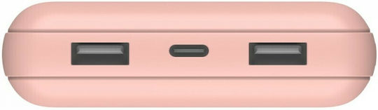 Belkin BPB012btRG Power Bank 20000mAh 15W with 2 USB-A Ports and USB-C Port Rose Gold view 3