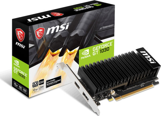 MSI GeForce GT 1030 2GB GDDR4 2GHD4 LP OC Graphics Card view 1