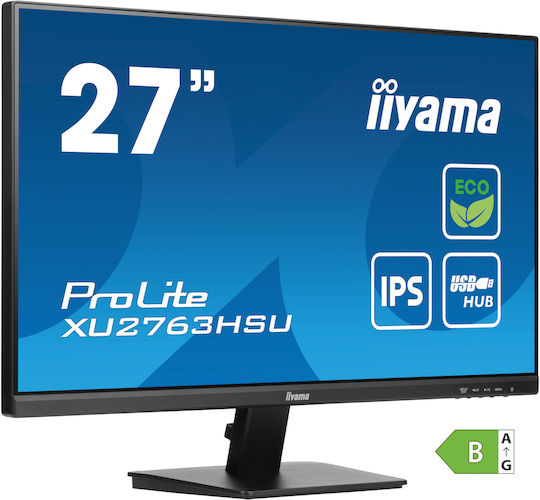 Iiyama ProLite XU2763HSU-B1 IPS Monitor 27" FHD 1920x1080 with Response Time 3ms GTG view 2