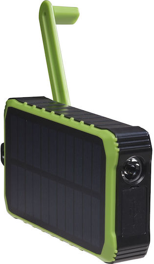 Denver PSO-10012 Solar Power Bank 10000mAh with 2 USB-A Ports Green