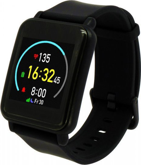 Mobile Action Q-82 Smartwatch with Heart Rate Monitor (Black)