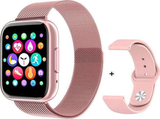 T99 Smartwatch with Heart Rate Monitor (Pink) view 1