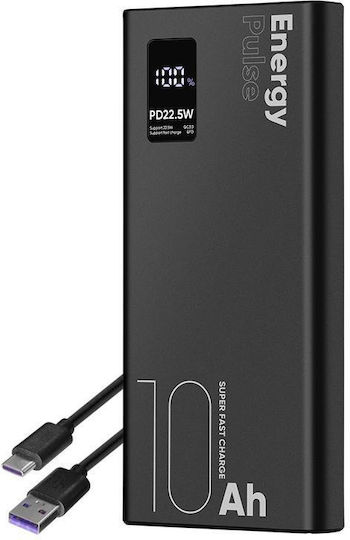 Obal:Me EnergyPulse Power Bank 10000mAh 22.5W with USB-A Port and USB-C Port Black
