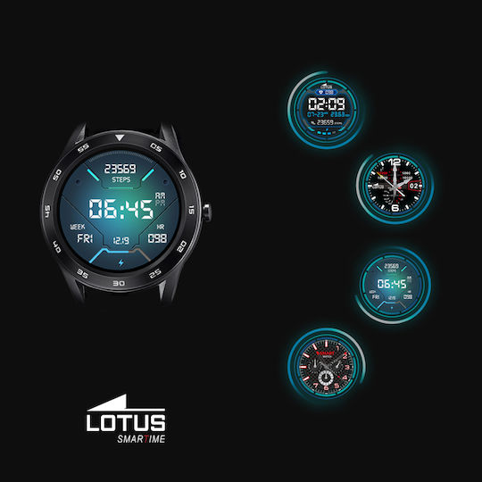 Lotus Watches 50013/5 48mm Smartwatch with Heart Rate Monitor (Black Rubber Strap) view 3