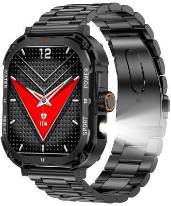 Smartwatch Lemfo Lf37 2.1 Inch Bt Call Smart Watch Support Blood Oxygen Heart Rate Female Menstrual Black Steel
