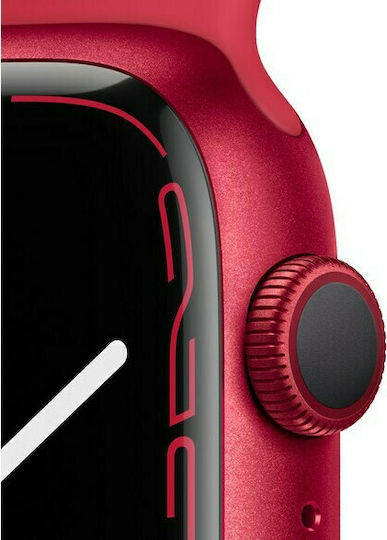 Apple Watch Series 7 Aluminium 45mm Waterproof with Heart Rate Monitor (Product Red) view 4