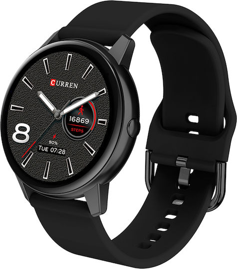 Curren R3 Pro Smartwatch with Heart Rate Monitor (Black)