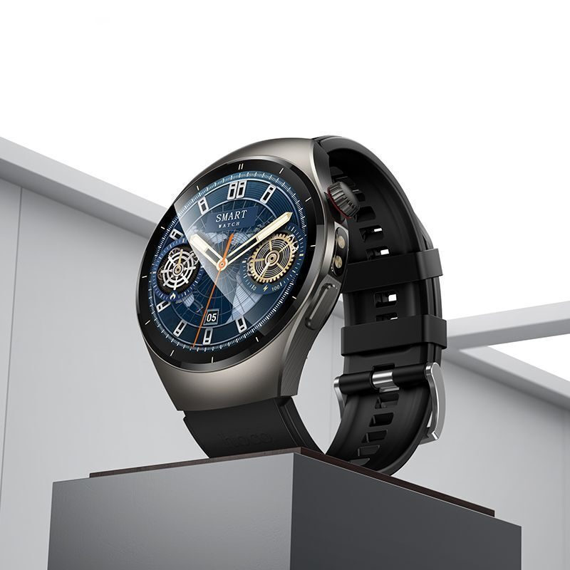 Hoco Y40 Aluminum 48mm Smartwatch with Heart Rate Monitor Black view 7