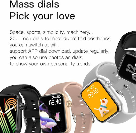 Microwear A02 Smartwatch with Heart Rate Monitor (Black) vue 4
