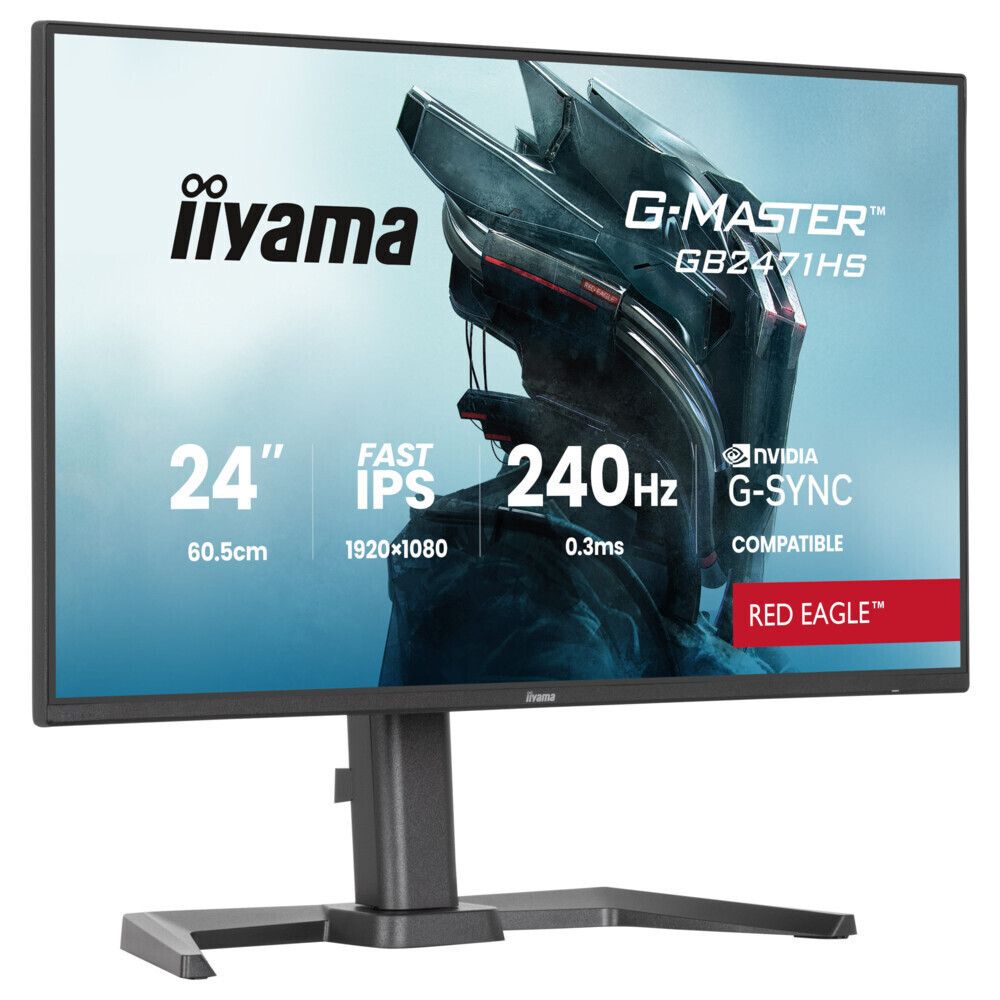 Iiyama G-Master Red Eagle IPS HDR Monitor 23.8" FHD 1920x1080 240Hz view 4