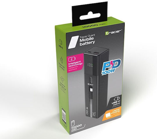 Tracer Power Bank 10000mAh 100W with USB-A Port and USB-C Port Black view 9