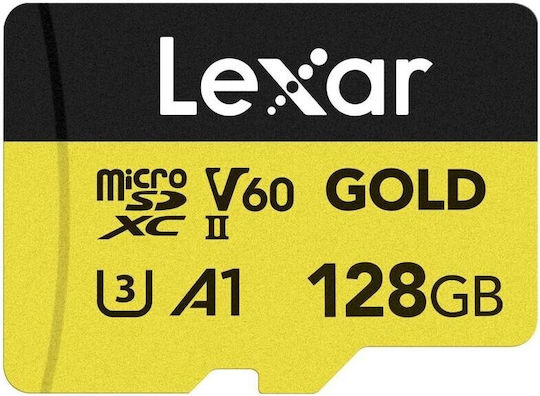 Lexar Professional microSDXC 128GB Class 10 U3 V60 A1 UHS-II view 1