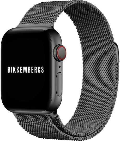 Bikkembergs BK15-1 Small Aluminium Smartwatch with Heart Rate Monitor (Black Metallic Bracelet) vista 2