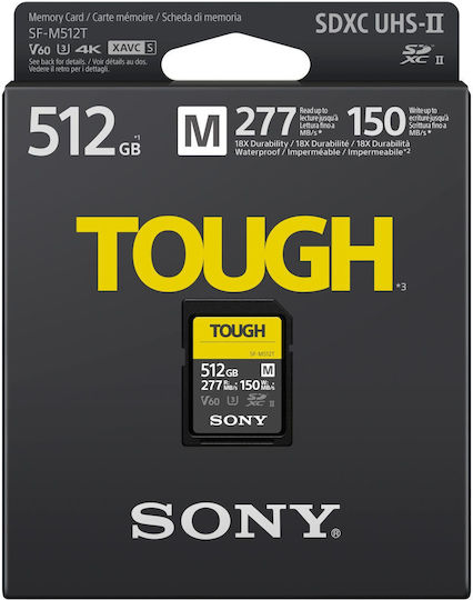 Sony SF-M SDXC 512GB Class 10 U3 V60 UHS-II view 2