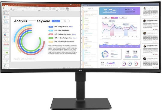 LG 34BQ77QC-B Ultrawide IPS HDR Curved Monitor 34" QHD 3440x1440 with Response Time 5ms GTG view 7