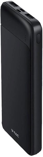 V-TAC 7833 Power Bank 10000mAh with USB-A Port and USB-C Port Black