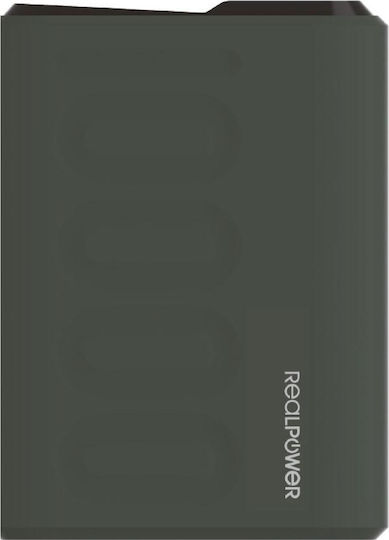 RealPower PB-20000PD+ Power Bank 20000mAh with 2 USB-A Ports and USB-C Port Green view 2