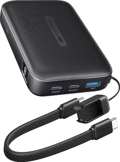 Iniu Pocket Neo Power Bank 20000mAh 22.5W with USB-A Port and 2 USB-C Ports Black