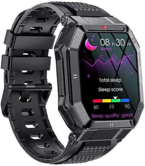 Nubi K55 46mm Smartwatch with Heart Rate Monitor (Black) view 4