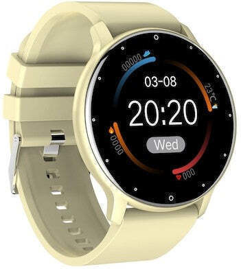 ZL02D Aluminium 45mm Smartwatch with Heart Rate Monitor (Yellow) view 3