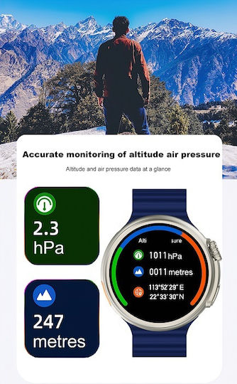Z78 Ultra 49mm Smartwatch with Heart Rate Monitor (White) view 4