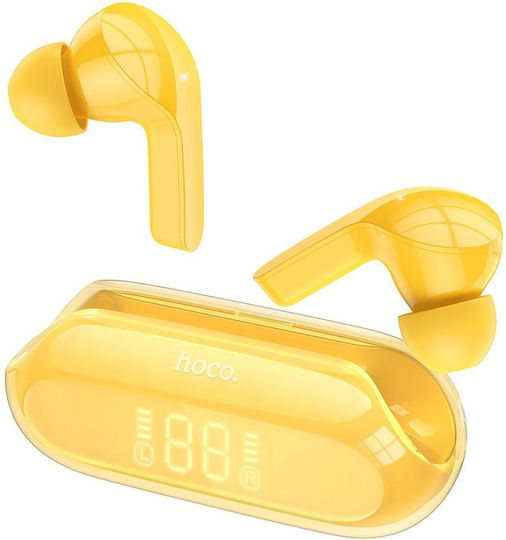 Hoco EW39 In-ear Bluetooth Handsfree Earphones with Charging Case Yellow view 1