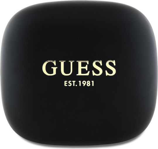 Guess Satin Classic Logo Open Ear Bluetooth Handsfree Earphones with Charging Case Black view 3