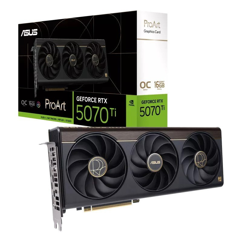 Asus GeForce RTX 5070 Ti 16GB GDDR7 ProArt OC Edition Graphics Card 90YV0NR0-M0NA00 view 1