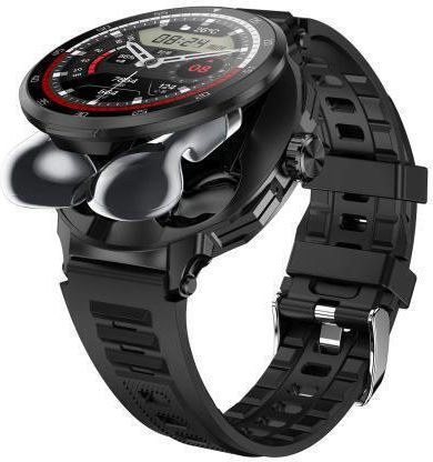 Smartwatch D11 1.46 Inch 2 In 1 Bluetooth Earphone Smart Watch Support Bluetooth Call Nfc Heart Rate Black