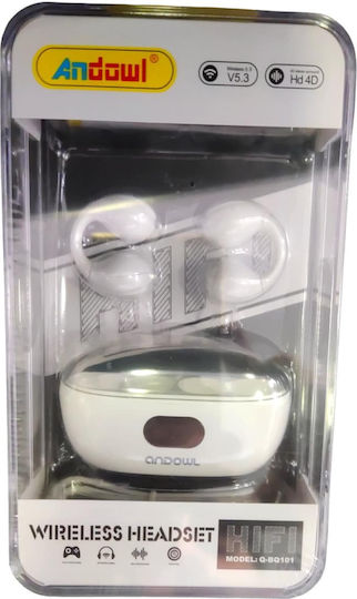 Andowl Q-bq101 In-ear Bluetooth Handsfree Earphones with Charging Case White view 1