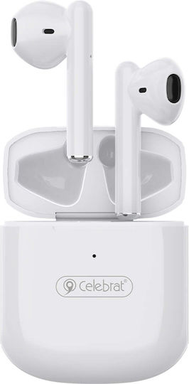 Celebrat W16 Earbud Bluetooth Handsfree Earphones with Charging Case White view 1