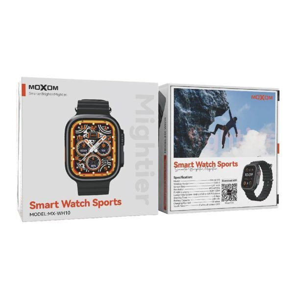 Moxom Moxom Aluminium Smartwatch with Heart Rate Monitor Black view 3