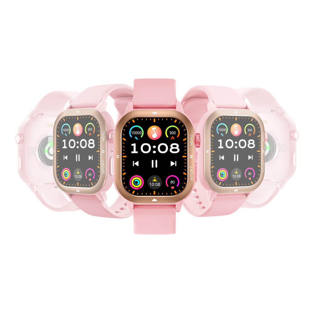 inSPORTline Melagra 43mm Smartwatch with Heart Rate Monitor Pink vue 3