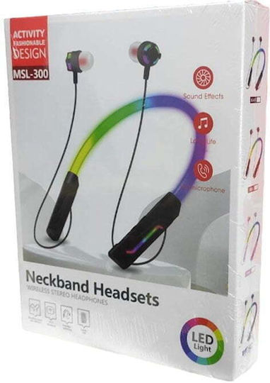 MSL-300 In-ear Bluetooth Handsfree Earphones with Charging Case Black view 2
