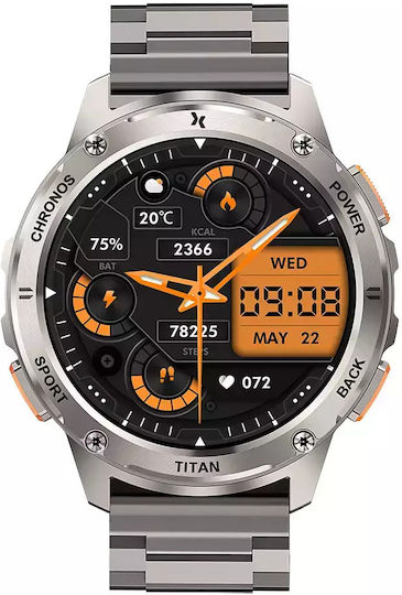 MaxCom FW110 Titan Chronos Titanium Smartwatch with SIM and Heart Rate Monitor (Silver) vue 7