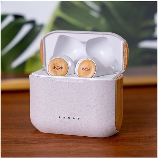 The House Of Marley Rebel Earbud Bluetooth Handsfree Earphones with Charging Case Cream Ansicht 3