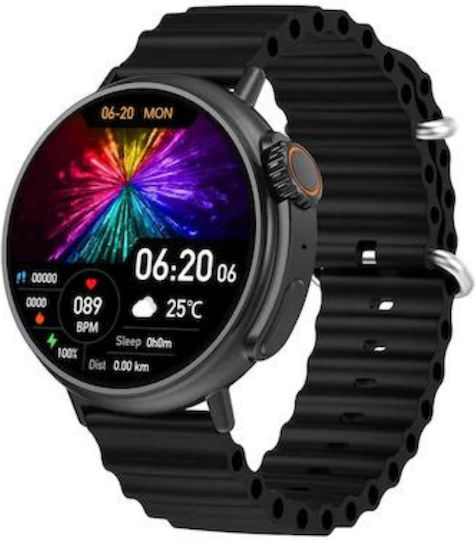 Ultra Sphere Smartwatch with Heart Rate Monitor (Black) vista 7
