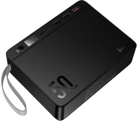 Hoco J166 Carretera Power Bank 50000mAh 22.5W with 3 USB-A Ports and 2 USB-C Ports Power Delivery / Quick Charge 2.0 / Quick Charge 3.0 Black vue 3