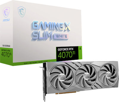 MSI GeForce RTX 4070 Ti 12GB GDDR6X Gaming X Slim White Graphics Card