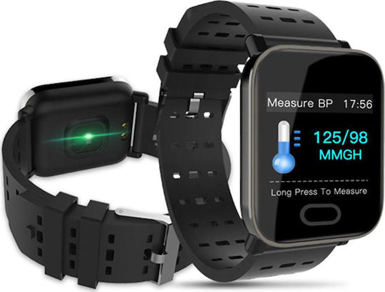 A6 46mm Smartwatch with Heart Rate Monitor (Black) view 5