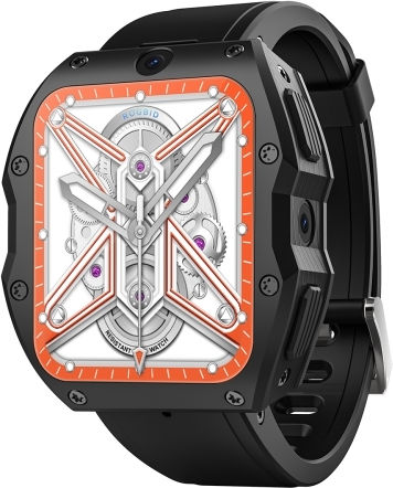 Model X 1.99 Inch Ip68 Waterproof Android 9.0 4g Dual Cameras Matte Smart Watch Specification:2gb+16gb Black